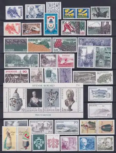 Schweden Jahrgang 1979 mit 1053-1095 postfrisch #OI640