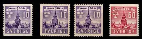 Schweden 283-284 A, 283 Dl, Dr postfrisch #OI597