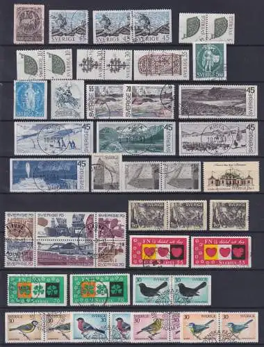 Schweden Jahrgang 1970 ex 665-699 gestempelt und postfrisch #OI658
