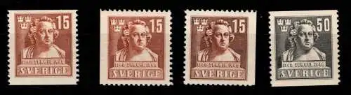 Schweden 279-280 A, 279 Dl, Dr postfrisch #OI595