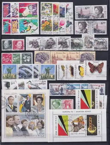 Schweden Jahrgang 1993 mit 1754-1802 gestempelt #OI929