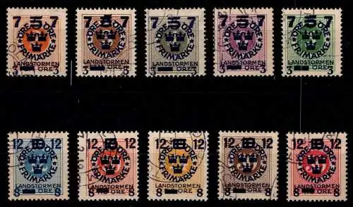 Schweden 115 X - 124 X gestempelt #OI581