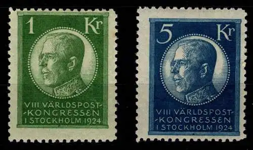 Schweden 156 W, 158 W mit Falz #OI589
