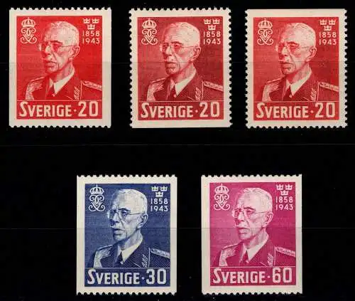 Schweden 300-301 A, 300 Dl, Dr postfrisch #OI601