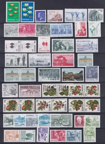 Schweden Jahrgang 1977 mit 972-1011 postfrisch #OI638
