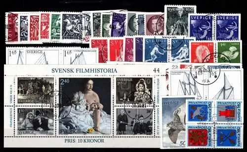 Schweden Jahrgang 1981 gestempelt #Oi685