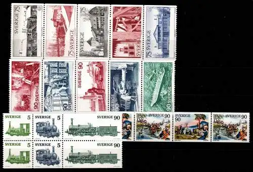 Schweden H-Bl.77,78,79 + 921,22 Rolle postfrisch #OI672