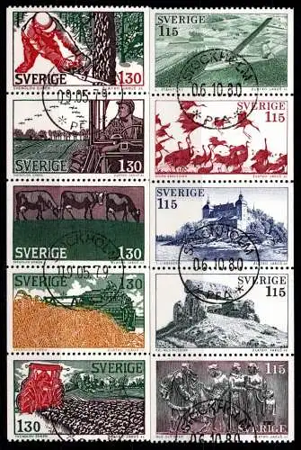 Schweden H-Blatt 95 und 99 gestempelt #Oi756