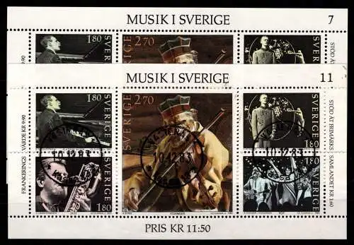 Schweden Block 11 postfrisch und gestempelt #Oi700