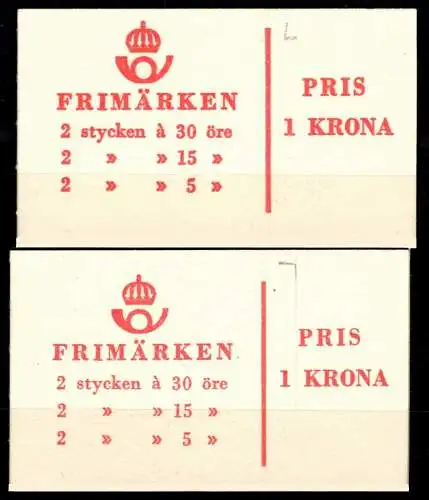 Schweden MH 11 a, 11 b postfrisch #ON215