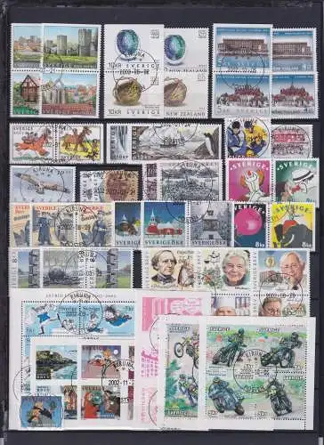 Schweden Jahrgang 2002 mit 2266-2330 gestempelt #OI938