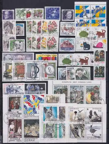 Schweden Jahrgang 1994 mit 1803-1858 gestempelt #OI930
