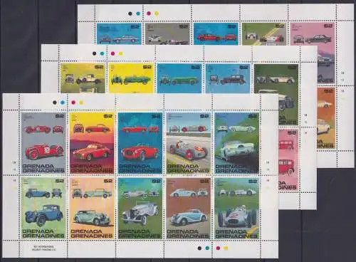 Grenada Grenadinen 1071-1100 postfrisch Kleinbogensatz / Auto #NN972