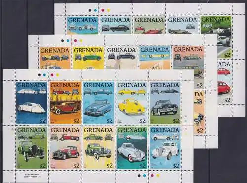 Grenada 1754-1783 postfrisch Kleinbogensatz / Auto #NN980
