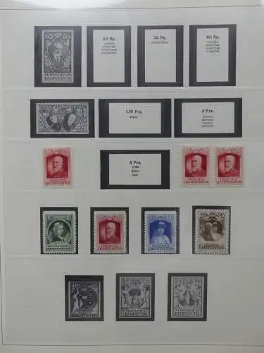 Liechtenstein sauber ** Sammlung 1912-2015, über 8000 € in 4 Safe-Alben #LZ812