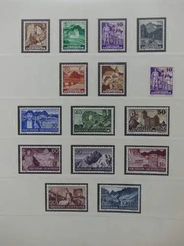 Liechtenstein sauber ** Sammlung 1912-2015, über 8000 € in 4 Safe-Alben #LZ812