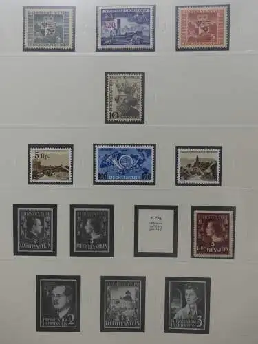Liechtenstein sauber ** Sammlung 1912-2015, über 8000 € in 4 Safe-Alben #LZ812