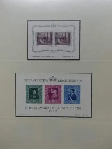 Liechtenstein sauber ** Sammlung 1912-2015, über 8000 € in 4 Safe-Alben #LZ812
