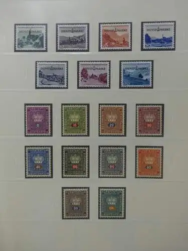 Liechtenstein sauber ** Sammlung 1912-2015, über 8000 € in 4 Safe-Alben #LZ812