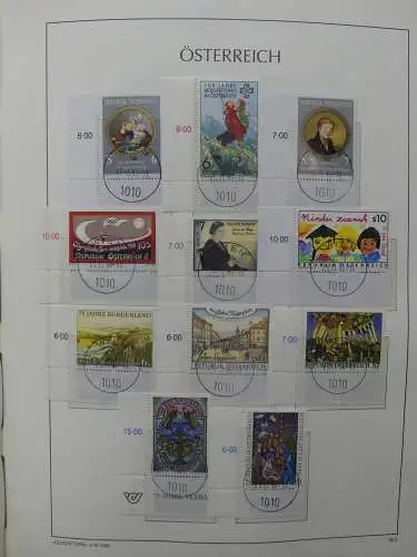 Österreich 1995-2005, mit 200 € Nominale im Leuchtturm Vordruck #LZ845