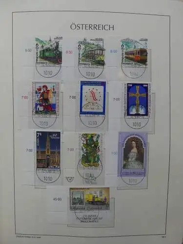 Österreich 1995-2005, mit 200 € Nominale im Leuchtturm Vordruck #LZ845