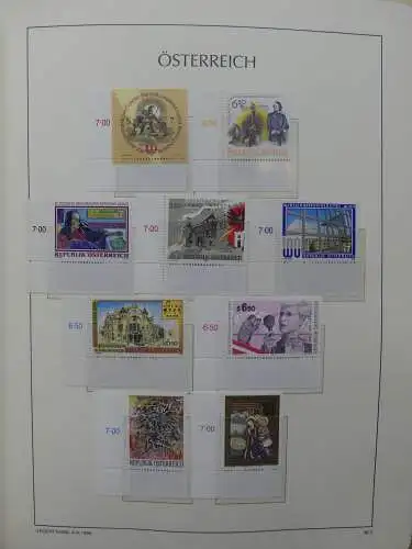 Österreich 1995-2005, mit 200 € Nominale im Leuchtturm Vordruck #LZ845