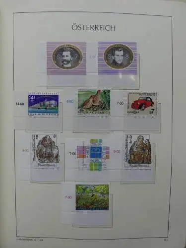 Österreich 1995-2005, mit 200 € Nominale im Leuchtturm Vordruck #LZ845