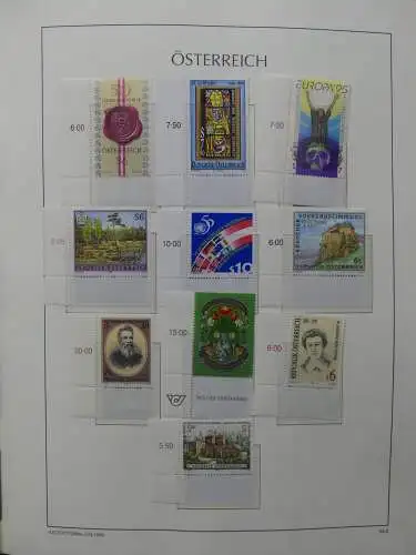 Österreich 1995-2005, mit 200 € Nominale im Leuchtturm Vordruck #LZ845