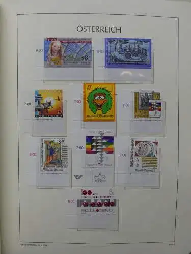 Österreich 1995-2005, mit 200 € Nominale im Leuchtturm Vordruck #LZ845