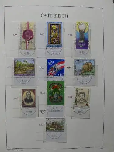 Österreich 1995-2005, mit 200 € Nominale im Leuchtturm Vordruck #LZ845