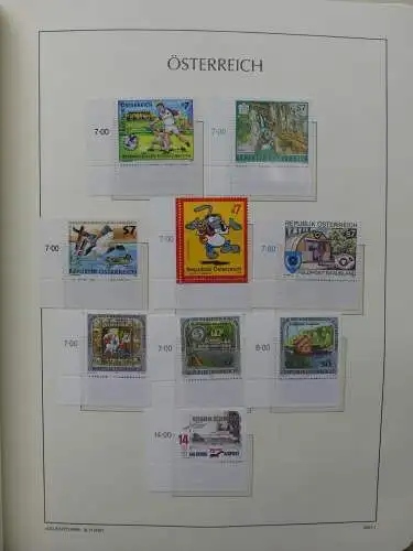 Österreich 1995-2005, mit 200 € Nominale im Leuchtturm Vordruck #LZ845