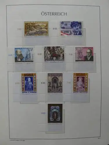 Österreich 1995-2005, mit 200 € Nominale im Leuchtturm Vordruck #LZ845