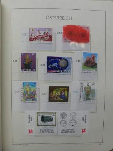 Österreich 1995-2005, mit 200 € Nominale im Leuchtturm Vordruck #LZ845