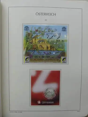 Österreich 1995-2005, mit 200 € Nominale im Leuchtturm Vordruck #LZ845
