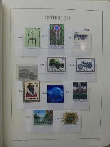 Österreich 1995-2005, mit 200 € Nominale im Leuchtturm Vordruck #LZ845