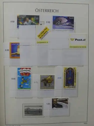 Österreich 1995-2005, mit 200 € Nominale im Leuchtturm Vordruck #LZ845