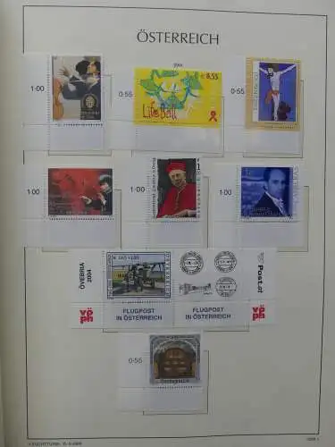 Österreich 1995-2005, mit 200 € Nominale im Leuchtturm Vordruck #LZ845