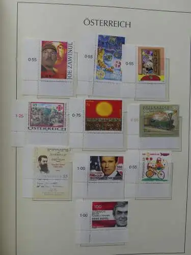 Österreich 1995-2005, mit 200 € Nominale im Leuchtturm Vordruck #LZ845