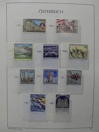 Österreich 1995-2005, mit 200 € Nominale im Leuchtturm Vordruck #LZ845
