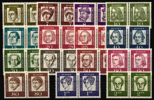 Berlin 199-213 postfrisch als waagerechte Paare, ungefaltet #JL066