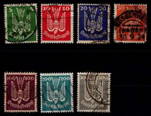 Deutsches Reich 344-350 gestempelt 347 mit Zahnfehler nicht berechnet #OK756