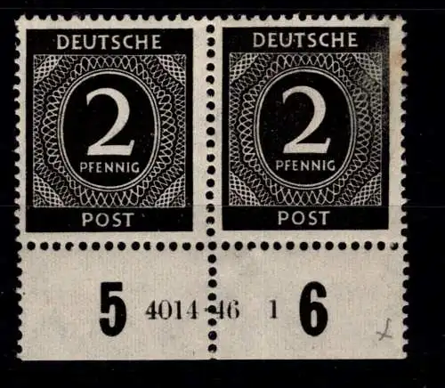 Alliierte Besetzung 912 HAN postfrisch H 4014.46 1, leicht gefaltet #OO510