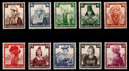 Deutsches Reich 588-597 postfrisch Hauptwerte geprüft Schlegel BPP #OK781