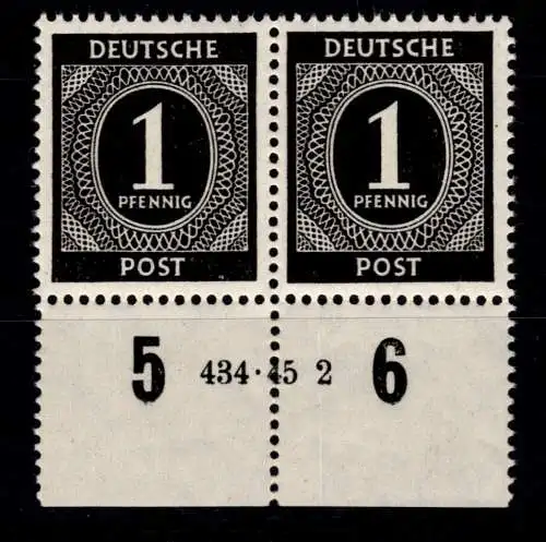 Alliierte Besetzung 911 HAN postfrisch H 434.45 2, vorgefaltet #OO506