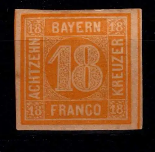 Bayern 7 mit Falz geprüft Brettl BPP #OO431