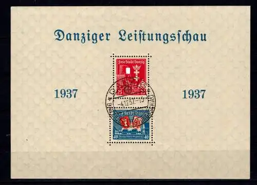Danzig Block 3 gestempelt Gefälligkeit #OO471