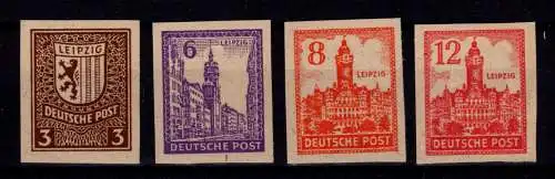 SBZ 156 X, 159-161 XU postfrisch Attest Jasch BPP #OO521