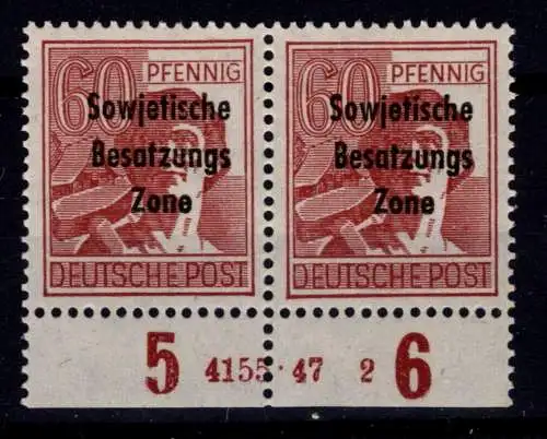 SBZ A 195 DD II HAN postfrisch H 4155.47 2 Befund Ruscher BPP #OO529