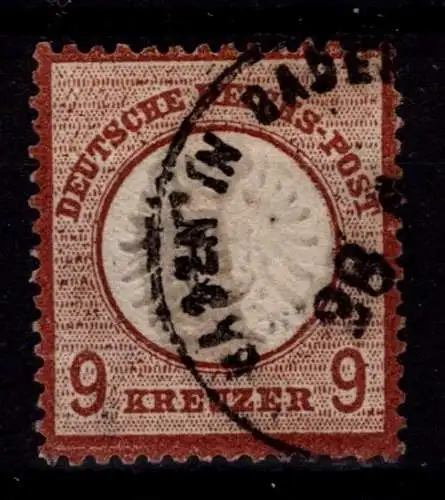 Deutsches Reich 27 b gestempelt geprüft Hennies BPP, leichte Mängel #OO454