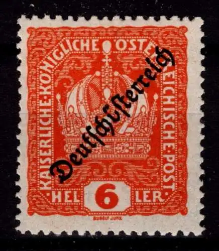 Österreich 230 IV postfrisch Aufdruckfehler Deutschüstereich #OO572